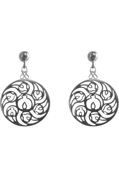 pendientes rosetón granada