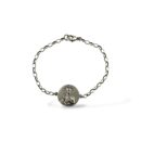 Pulsera escapulario pequeña. Virgen del Carmen y Sagrado Corazón.