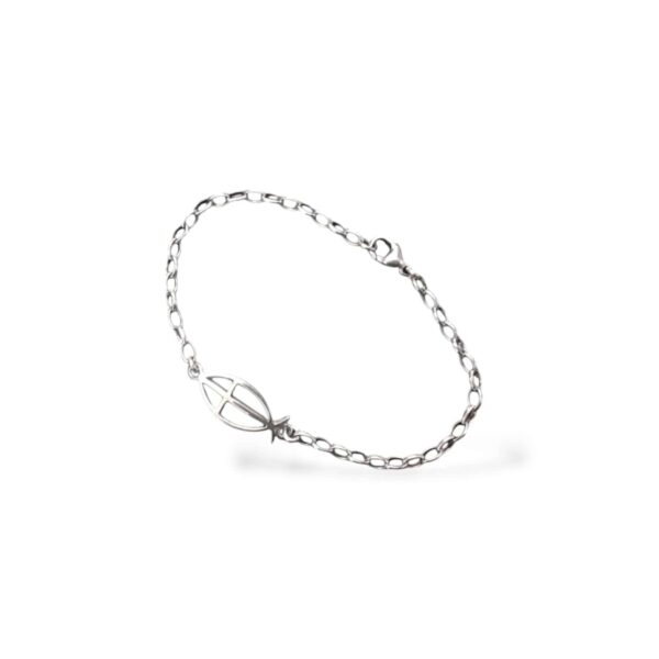 Pulsera con cruz de pez.