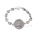 Pulsera Escapulario. Virgen del Carmen y Sagrado Corazón.