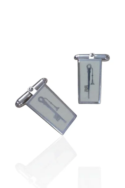 gemelos llave alhambra plata ley esmalte a fuego diseño elegante joyeria-plata-granada