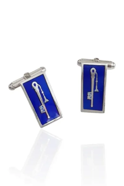 Gemelos llave Alhambra en plata de ley y esmalte a fuego.