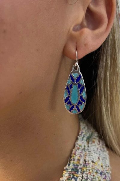 pendientes en plata de ley y esmalte a fuego visigodos joyeria-plata-granada