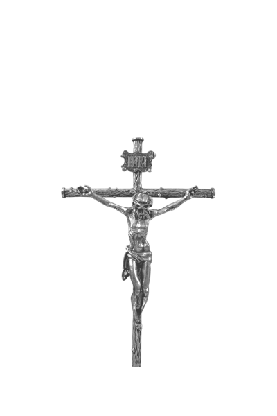 crucifijo en plata de ley.