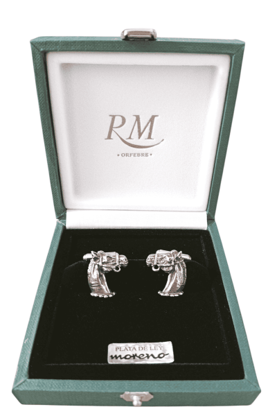 gemelos caballo plata