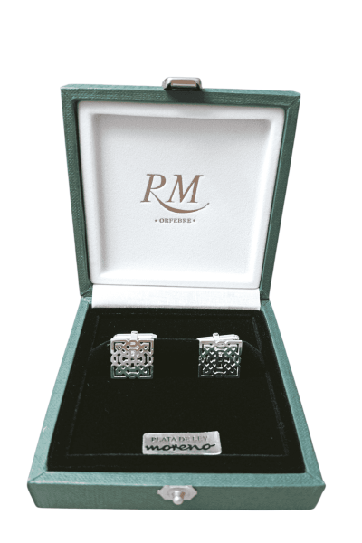 gemelos celosí­a en plata calados.