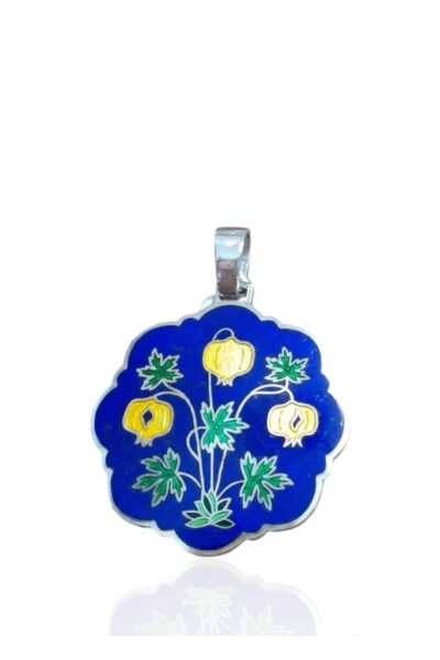 colgante esmalte redondo lobulado