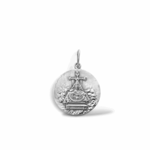 medalla virgen de las angustias plata colgante conmemorativa religiosa joyeria-plata-granada